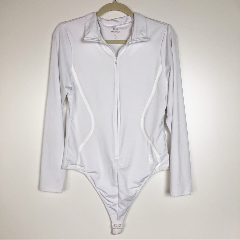 Good American white long sleeve bodysuit D17
